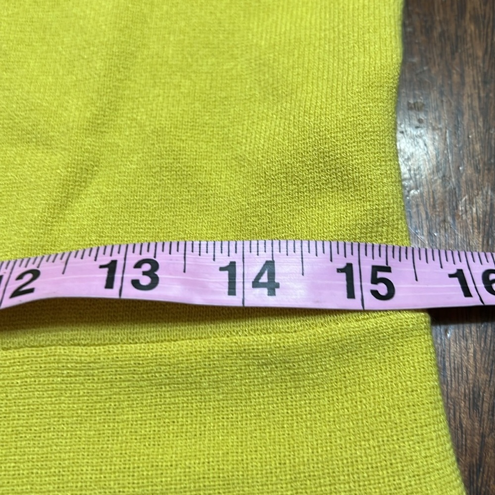 Ann Taylor Yellow Sleeveless Midi Dress with Ruffle Shoulders - Picture 8 of 9